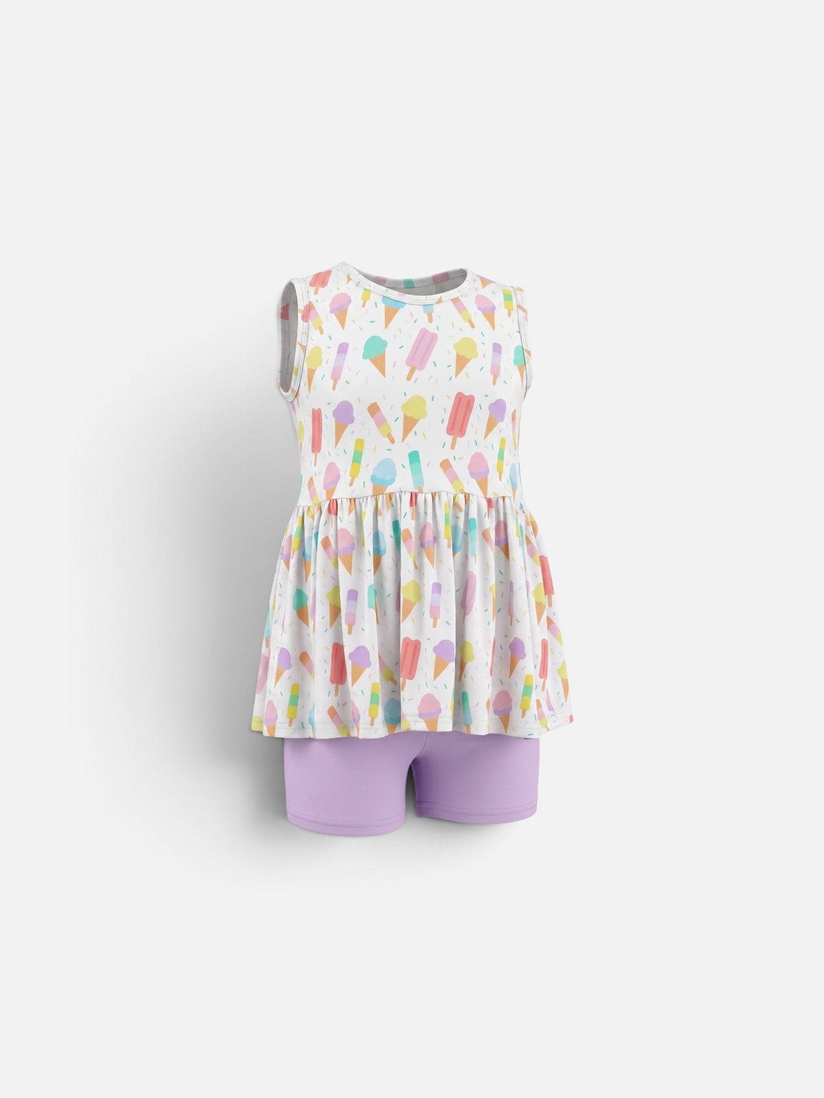 Sprinkles and Scoops Bamboo Peplum Top and Shorts Set