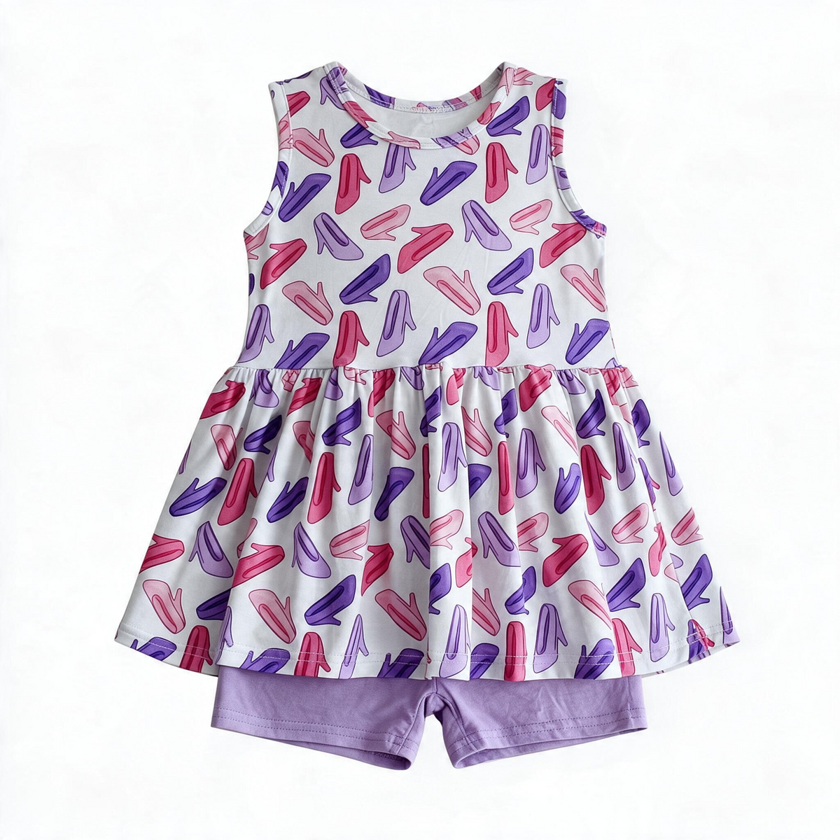 Pretty in Pumps Bamboo Peplum Top and Shorts Set