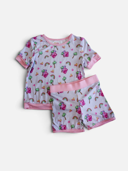 Summer Dreamhouse Bamboo Short Sleeve Pajama Shorts Set