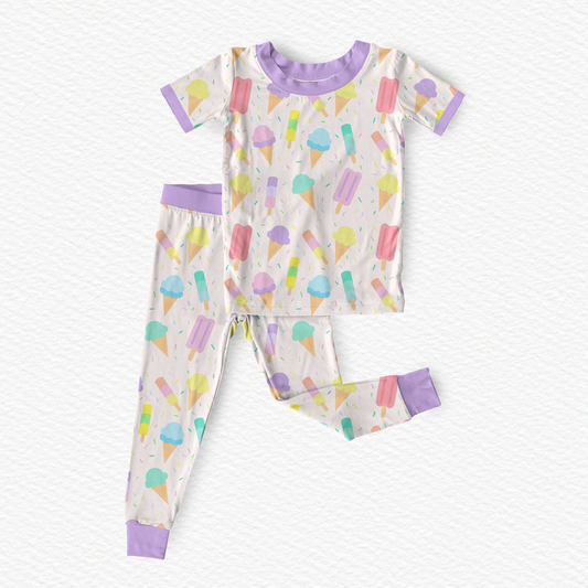 Sprinkles and Scoops Bamboo Short Sleeve Pajama Set